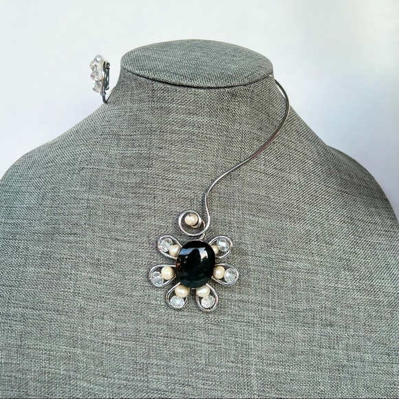 (Set) Handcrafted Wire Choker Necklace and Bracelet - Picture 3 of 12